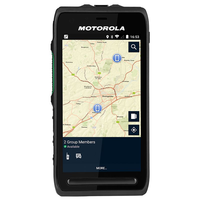 Smartphone with map navigation app on the screen