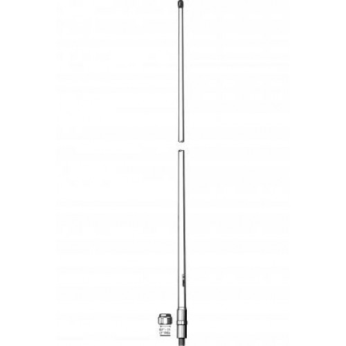 7000-00503800_pro_01.jpg Silberne Teleskopantenne mit Sockel und Schraubverschluss.