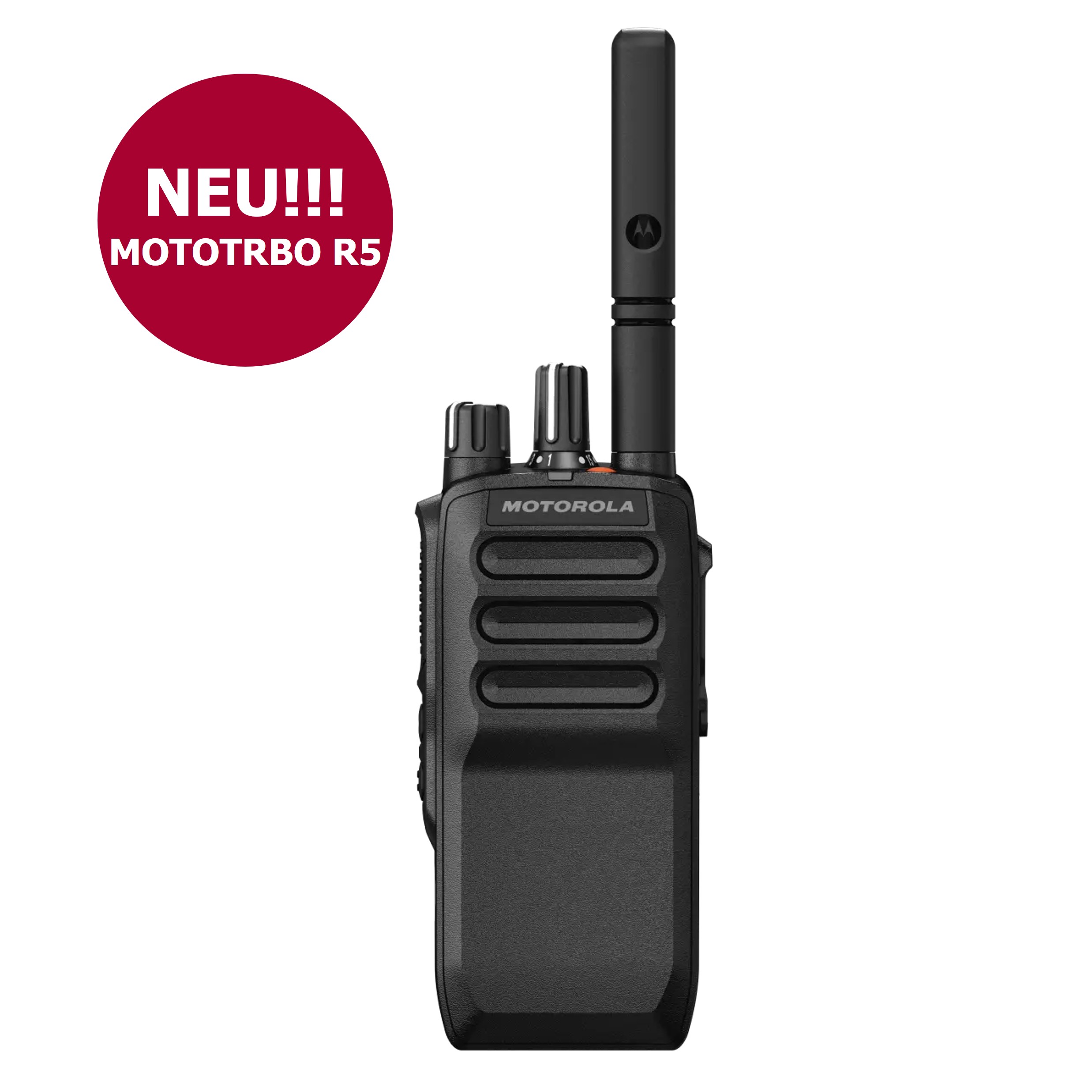 Motorola MOTOTRBO R5 radio with new label.