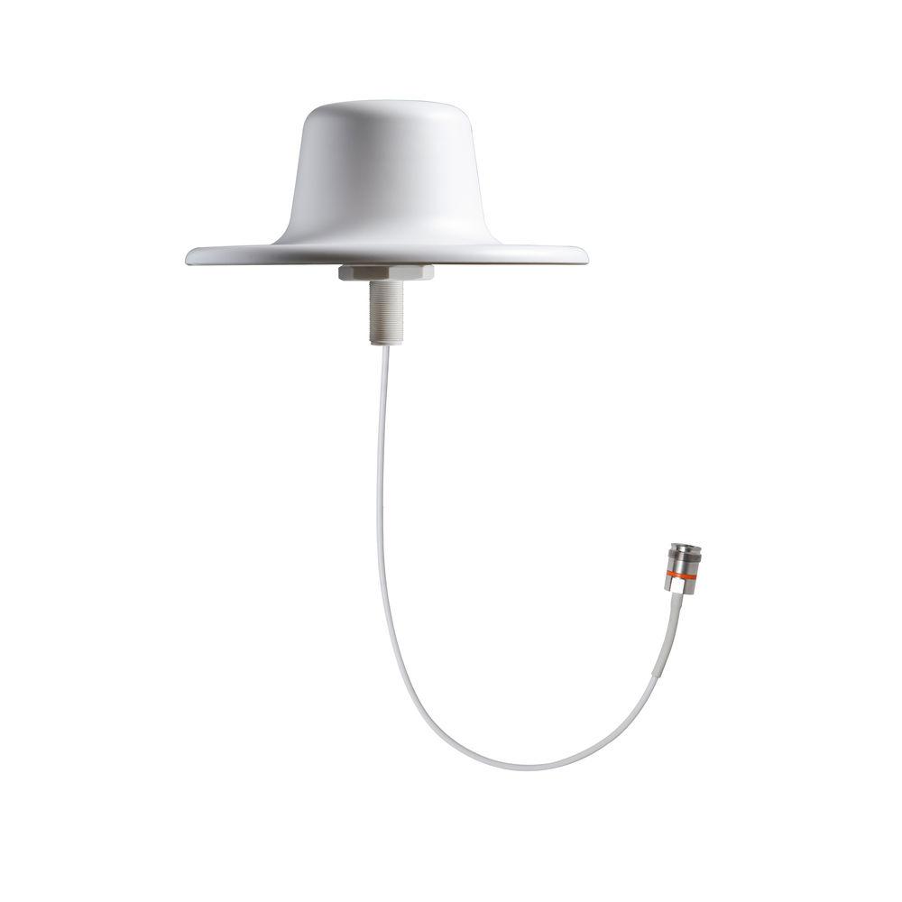 7000-00042800_com_01.jpg Weiße Kuppelantenne mit Kabelanschluss