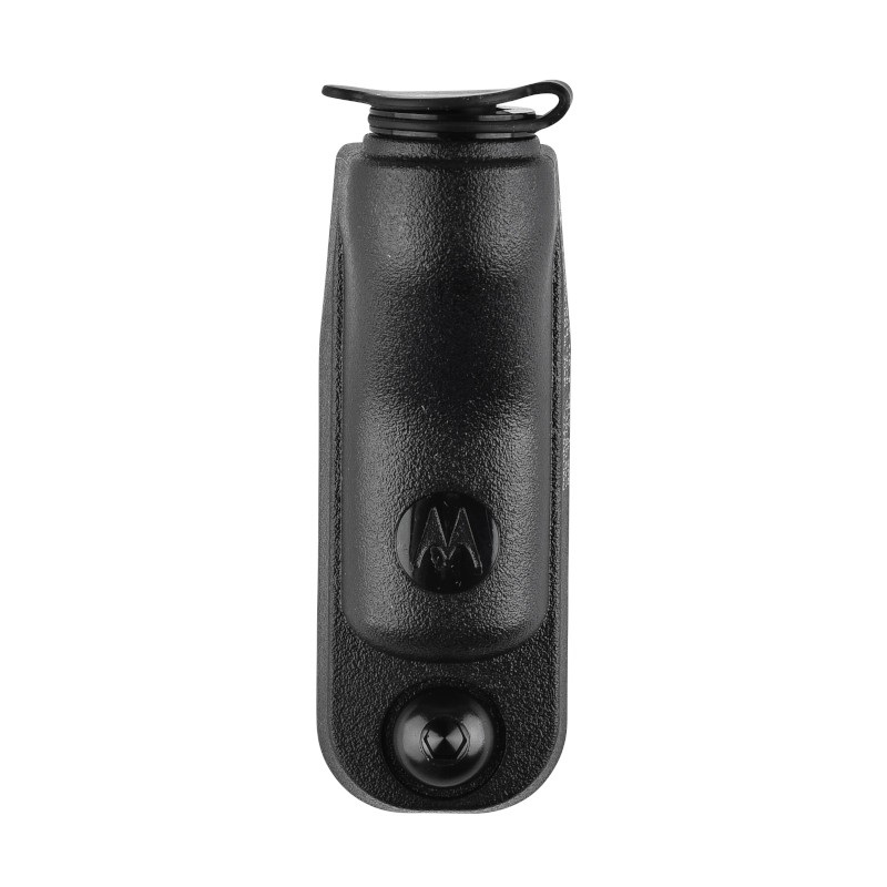 Schwarzer Klickverschlussgriff für Motorola-Funkgerät.