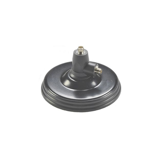 Black magnetic mount with coaxial connector on top