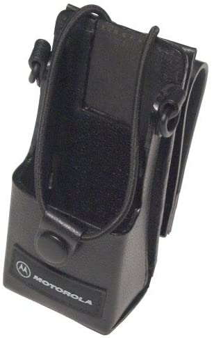 7000-00748656-_mot_01.jpg Schwarzes Lederholster für Motorola-Funkgerät.