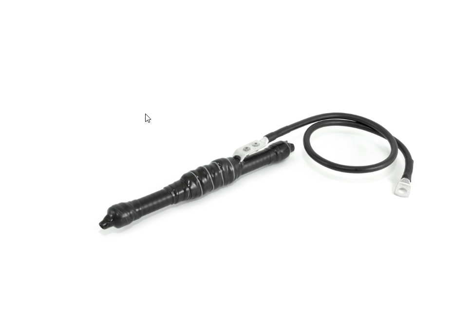 7000_00754266_FIM_01.png Elektrisches Kabel mit schwarzem Isoliermantel und Metallschrauben.