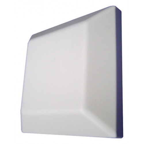 White square plastic cover with rounded corner.
