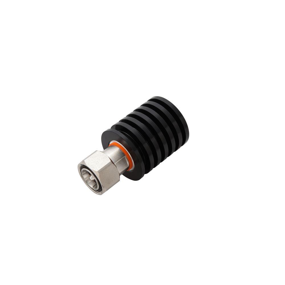 Black-silver adapter with ribbed surface and orange seal