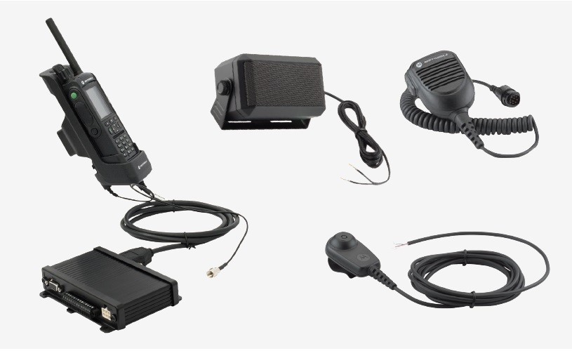 Communication equipment with handheld devices and cables, including speaker and microphone