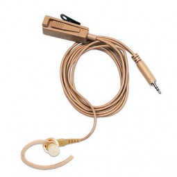 Hautfarbener Ohrhörer mit Kabel und 3,5-mm-Klinkenstecker