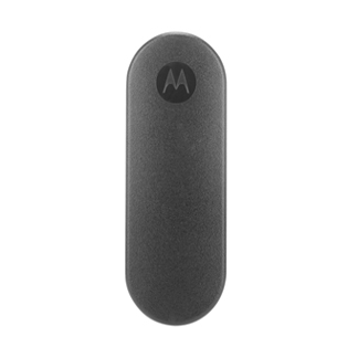 Schwarzes, ovales Gerät mit Motorola-Logo oben.