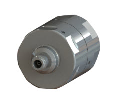 Silberner zylindrischer Metallgegenstand mit sechseckigem Kopf