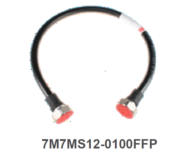 7000-00583900_rfs_01.png Flexibler schwarz-roter Verbindungsschlauch mit Metallarmaturen an beiden Enden.