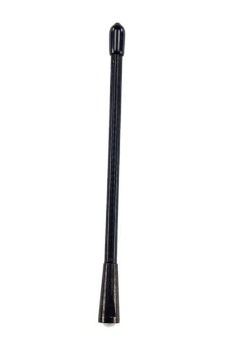 Black rod-shaped car antenna.