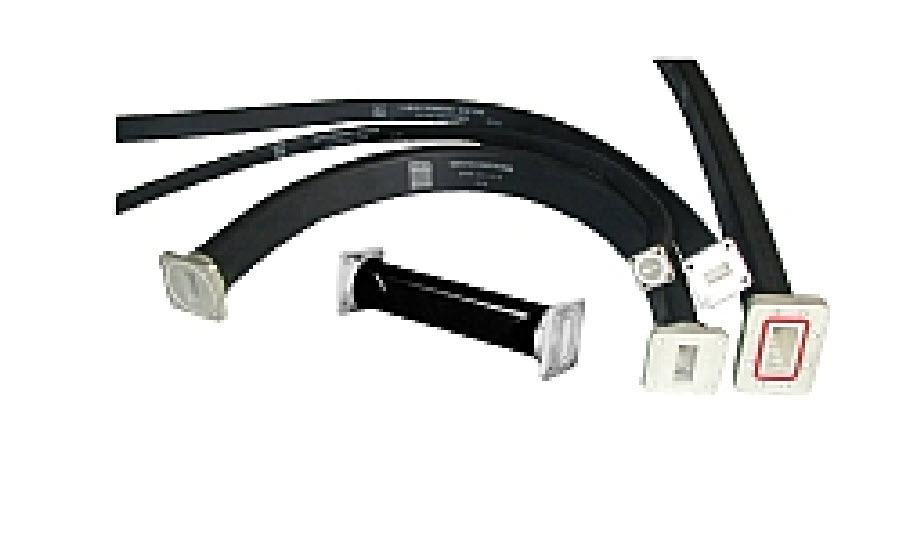 Mehrere schwarze Kabel mit rechteckigen Anschlüssen an Enden