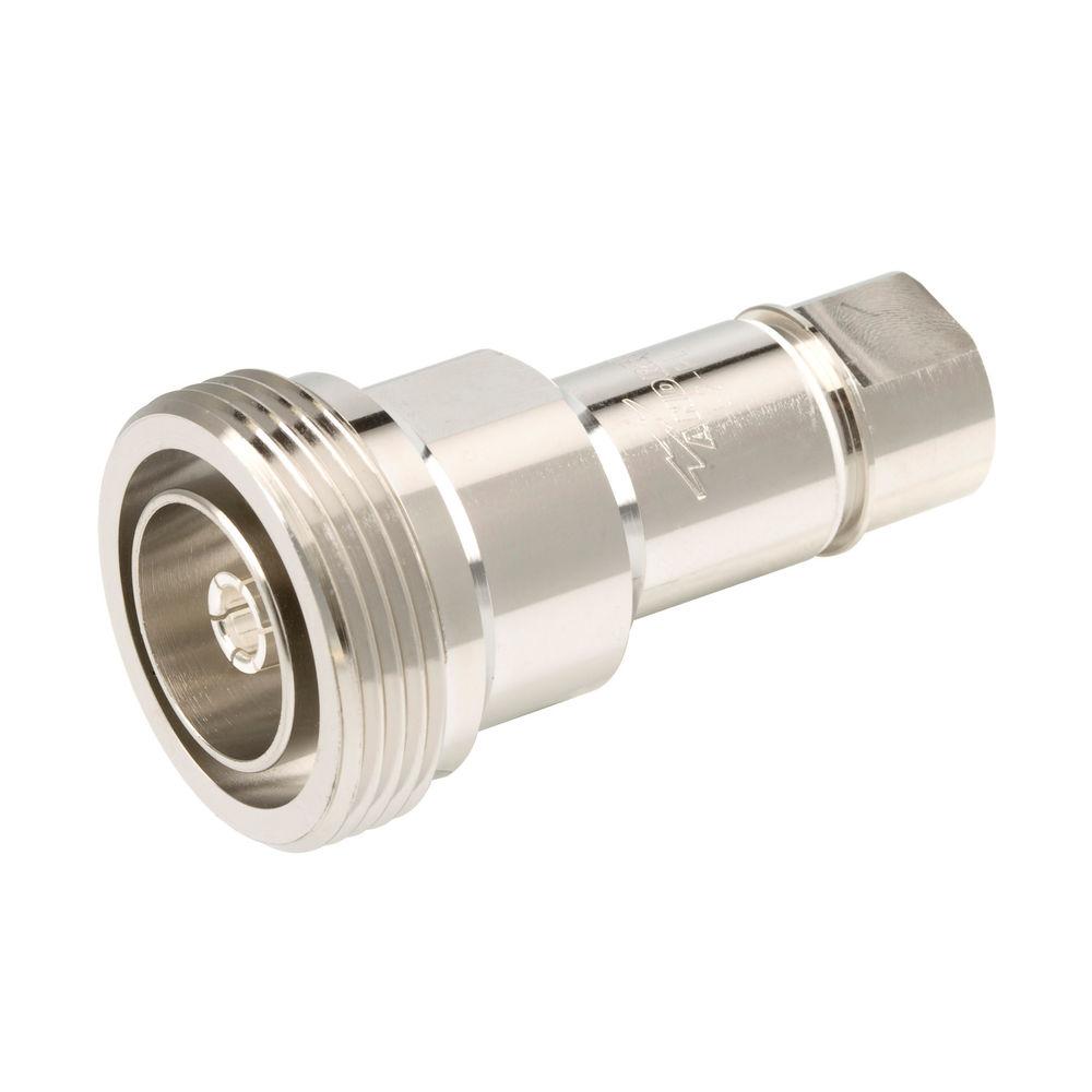 Metalladapter mit Gewinde und sechseckiger Basis.