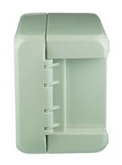7000-00751324_kil_04.jpg Closed, small mint green fridge from the side view.