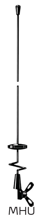 7000-00539300_pro_01.jpg Black marine wind vane with three blades and MHU label.