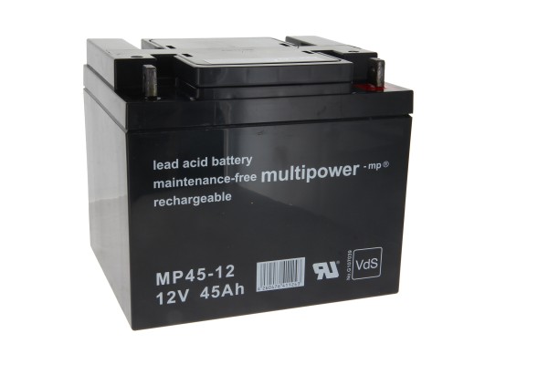 Bleiakku, wartungsfrei, aufladbar, 12V 45Ah, Modell MP45-12.
