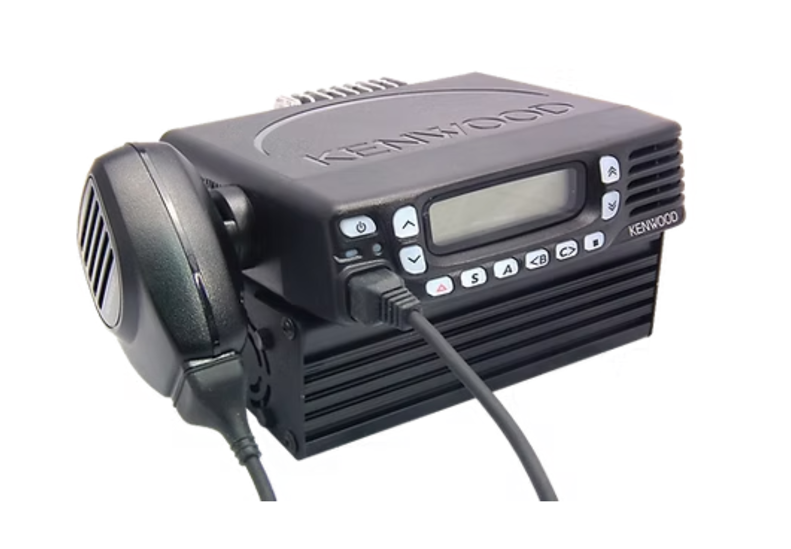 7000_00758068_VIM_01.png Radio device with microphone and keypad, connected by cable.