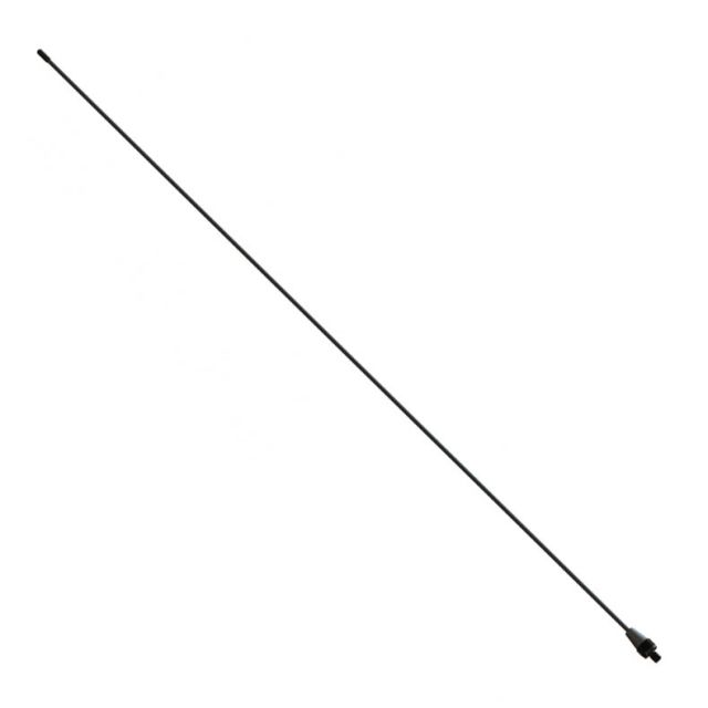 Black car roof antenna on white background