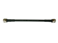 7000-00710700_vim_01.jpg Schwarzes Koaxialkabel mit Metallanschlüssen an beiden Enden.