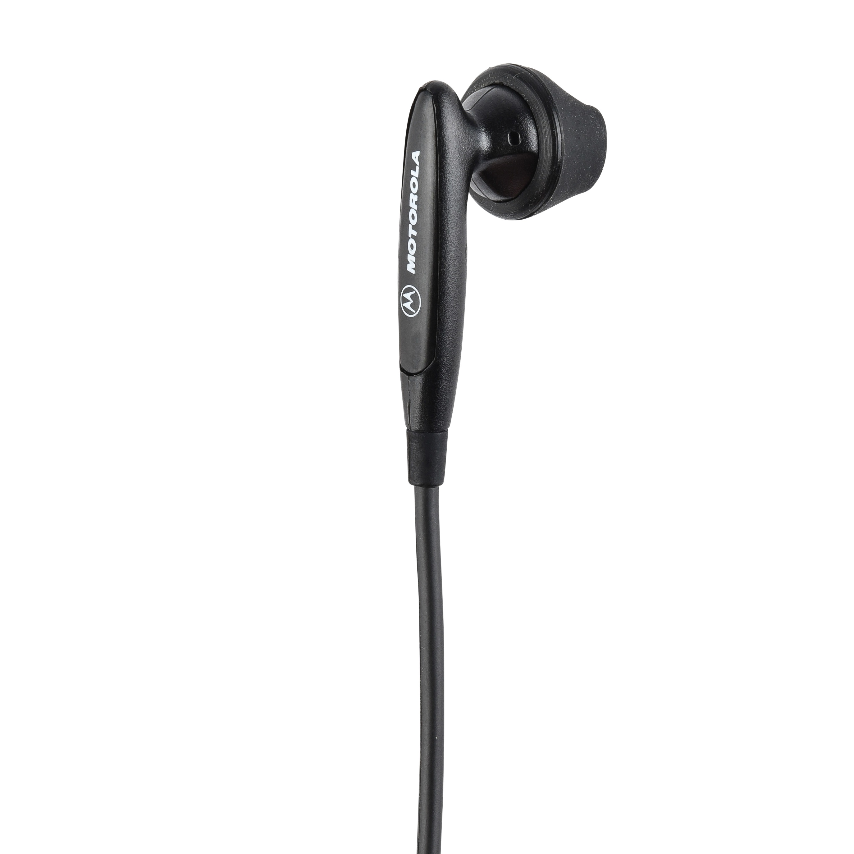 7000-00229100_mot_01.jpg A single black earbud with cable and inscription.