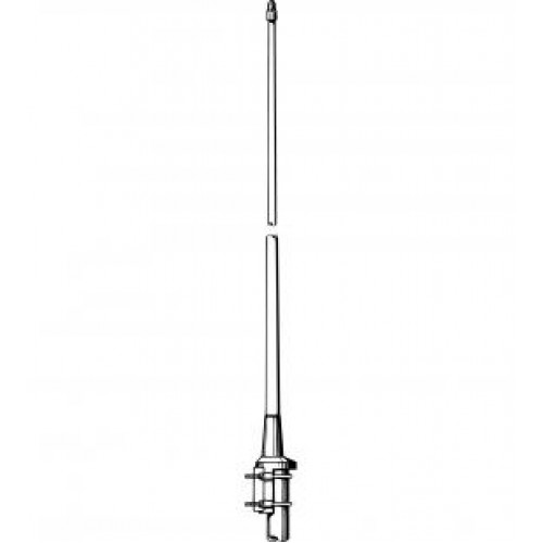 7000-00505200_pro_01.jpg Technische Zeichnung einer dreiteiligen schiffsmontierten Funkantenne.