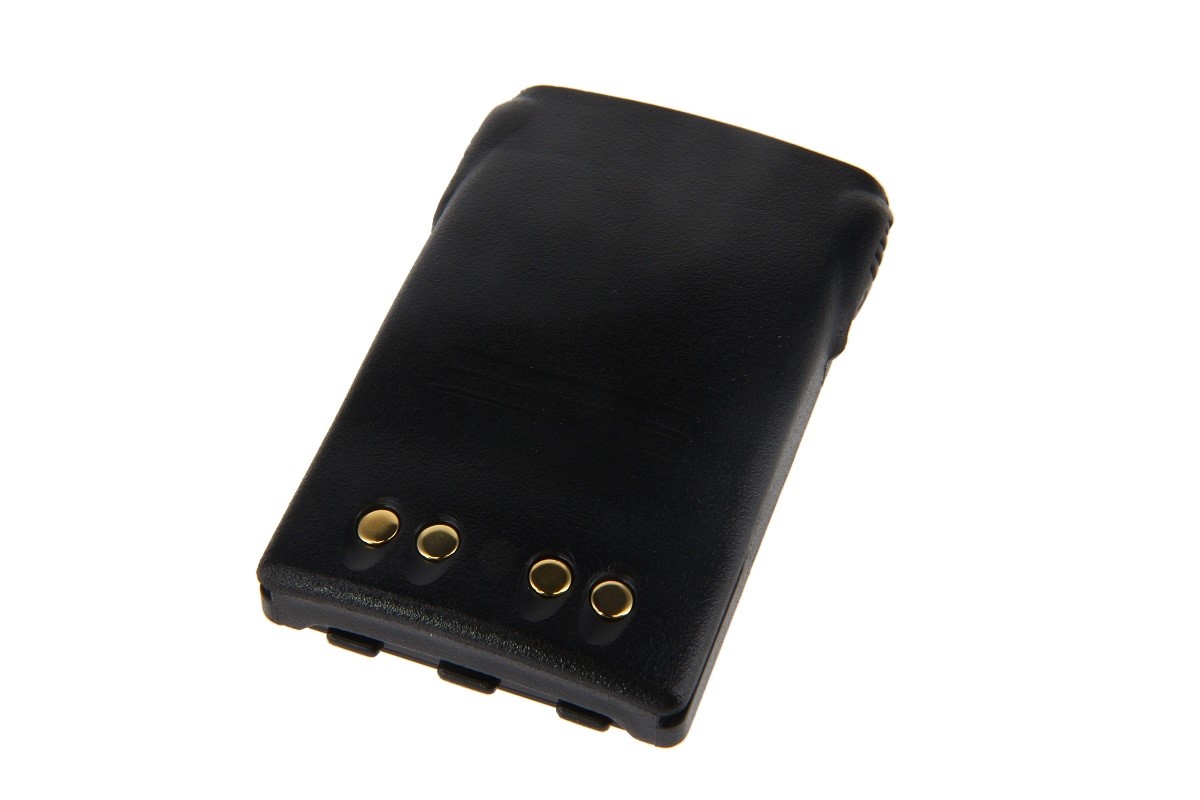 Black battery pack with three gold contacts.