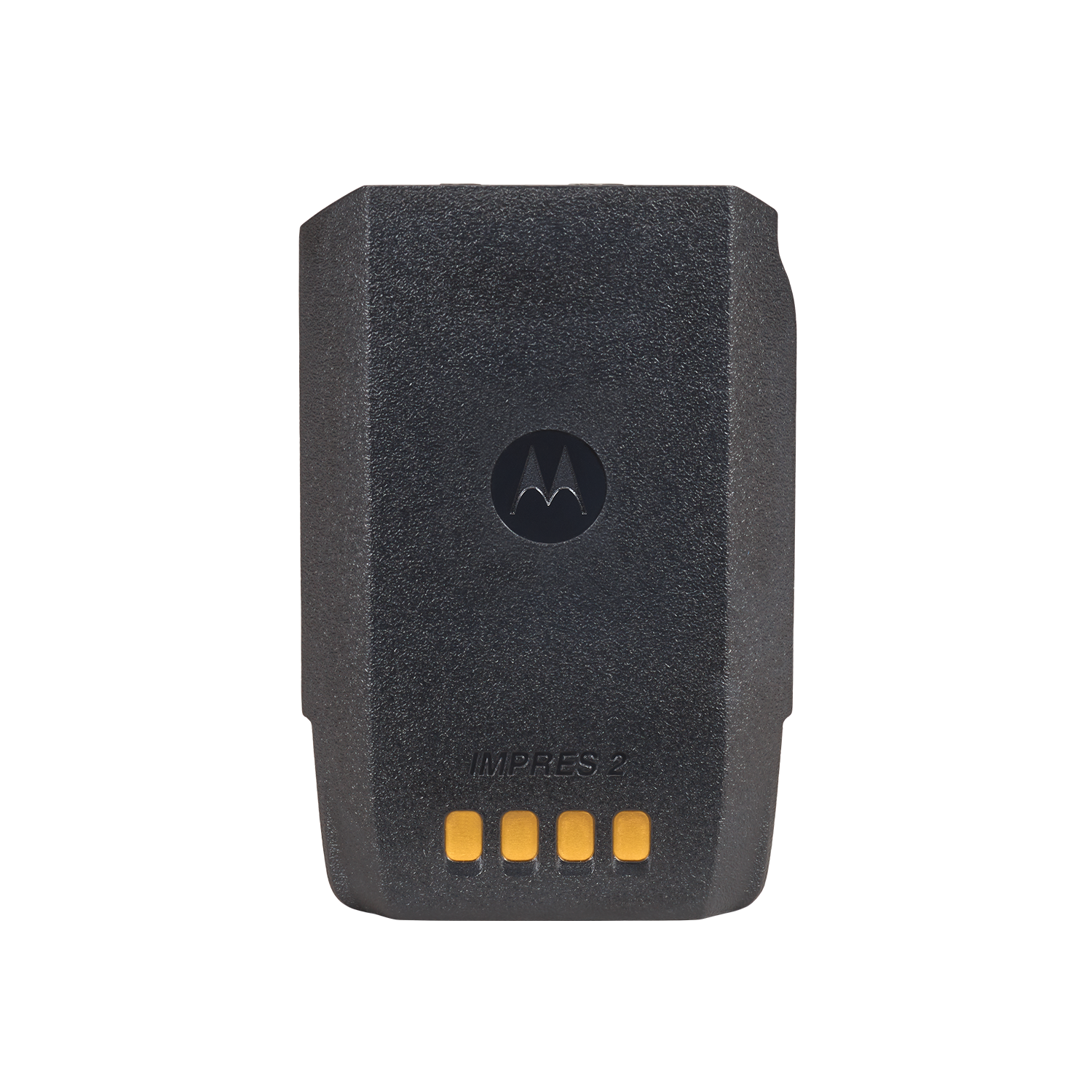 7000-00751527_mot_01.png Black battery with yellow contacts at bottom, logo at top.